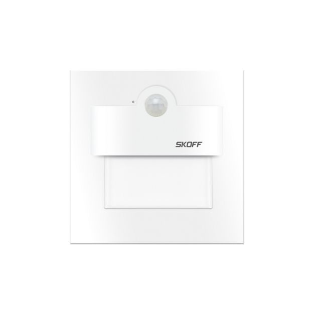 Skoff Tango LED - applique encastrée avec détecteur de mouvement - 73 x 73 mm - 230V - blanc - 3000K