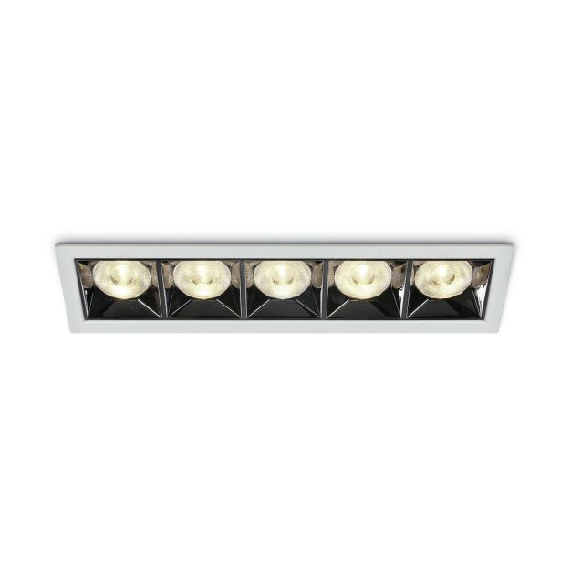 ONE Light Mirror Square Boxes - spot encastré - 207 x 54 mm, 200 x 45 mm taille d'encastrement - 20W LED inclus - blanc