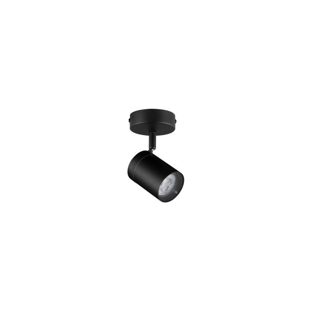Nova Luce Alma - spot en saillie 1L - Ø 8 x 13 cm - IP44 - noir sablé