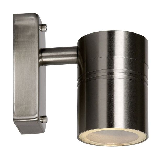 Lucide Arne - spot en saillie - 6,3 x 12 x 11,7 cm - 5W LED inclus - IP44 - chrome satiné