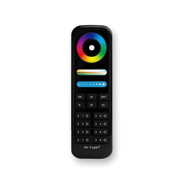 Télécommande KLUS 8 zones - Bandes lumineuses LED RGB+CCT - noir
