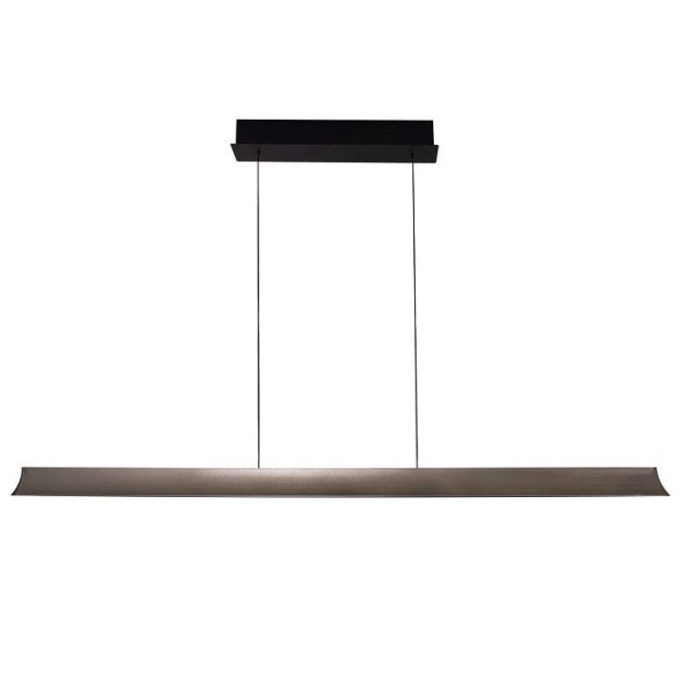 Maxlight Jo-Jo - lampe suspendue - 124 x 6 x 195 cm - 38W LED inclus - 2700K-5500K - gris et noir