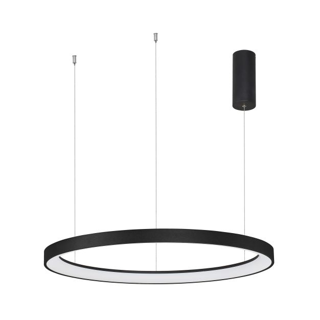 Nova Luce Pertino - lampe suspendue - Ø 78 x 150 cm - 60W LED dimmable inclus - noir sable