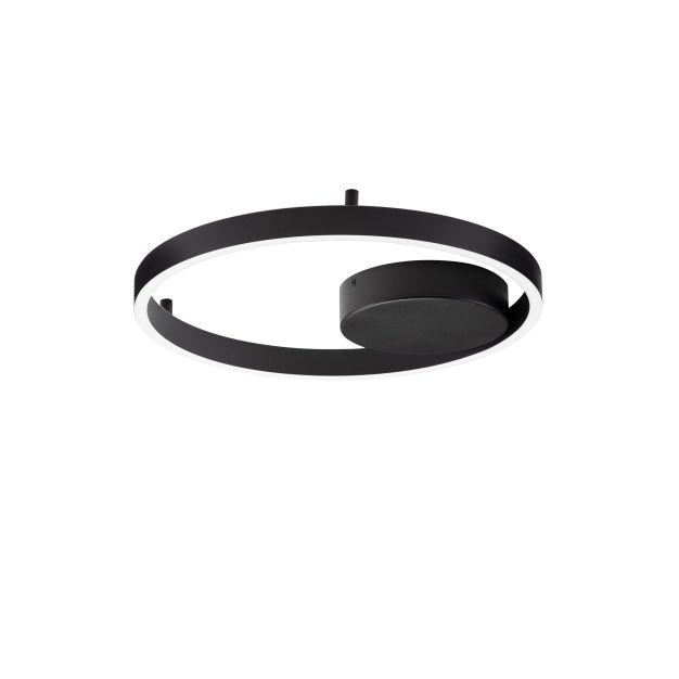 Nova Luce Hedra - plafonnier - Ø 40 x 5 cm - 40W dimmable LED inclus - noir sablé