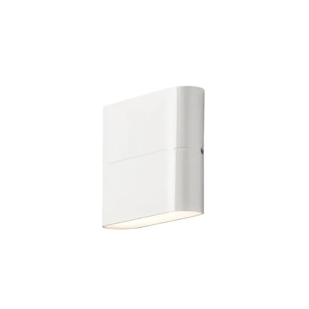 Konstsmide Chieri - applique murale extérieure - 11 x 3 x 9 cm - 6W LED inclus - IP54 - blanc
