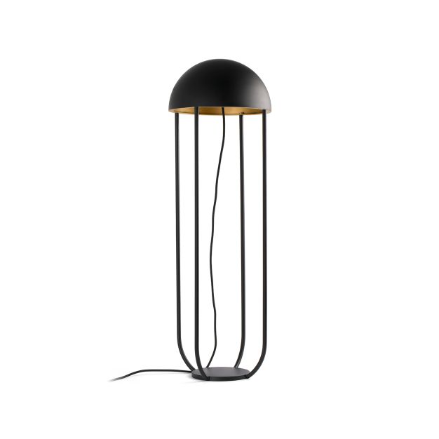 Faro Jellyfish - lampadaire - 90 cm - 6W LED inclus - noir et or