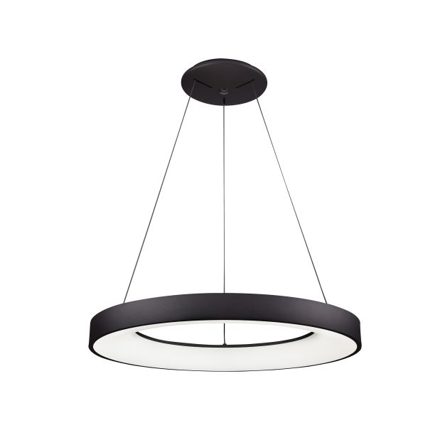 Nova Luce Rando Smart - lampe suspendue - Ø 60 x 120 cm - 50W LED dimmable inclus - Tuya - noir sable