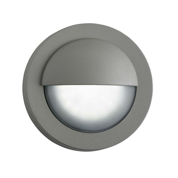 Searchlight Cardiff - Applique d'extérieur - 14 x 14 cm - 3W LED inclus - IP44 - gris