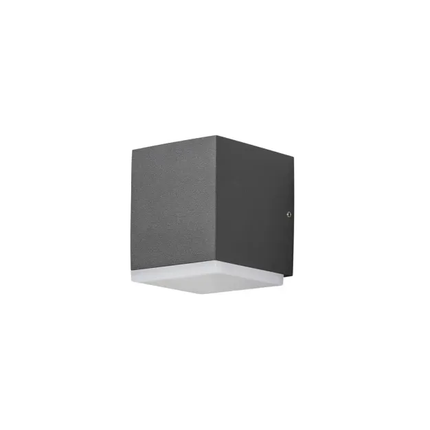 Konstsmide Monza - applique murale d'extérieur - 8 x 9 x 9,5 cm - 6W LED inclus - IP54 - anthracite
