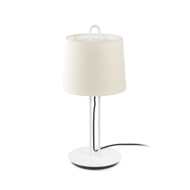 Faro Montreal - lampe à poser - Ø 25 x 54 cm - blanc et beige