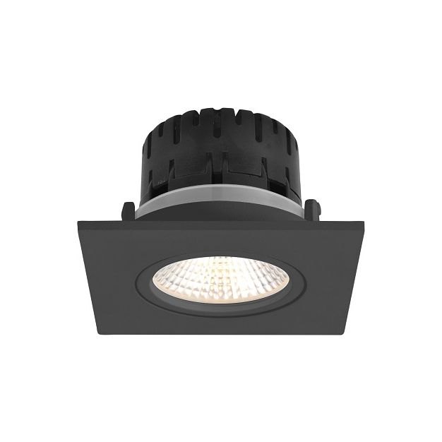 Artdelight Austin - spot encastré - 85 x 85 mm, Ø 68 mm encastré - 6W LED dimmable inclus - noir