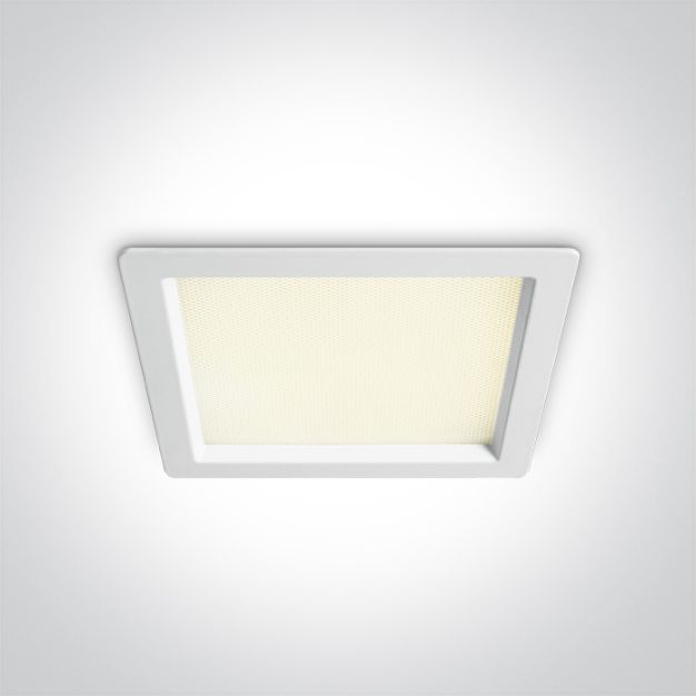 ONE Light UGR19 Office Range - spot encastré - 145 x 145 mm, 130 x 130 mm encastré - 15W LED inclus - IP44 - blanc