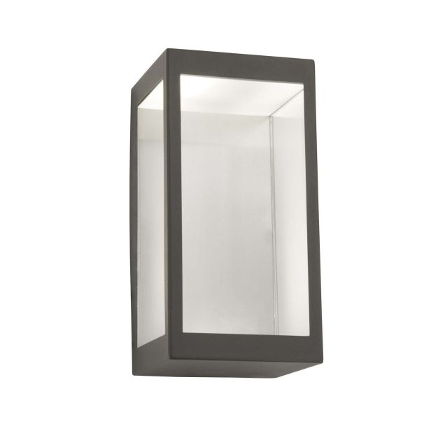 Searchlight Box - Applique d'extérieur - 12 x 22 cm - 10W LED inclus - IP44 - gris foncé