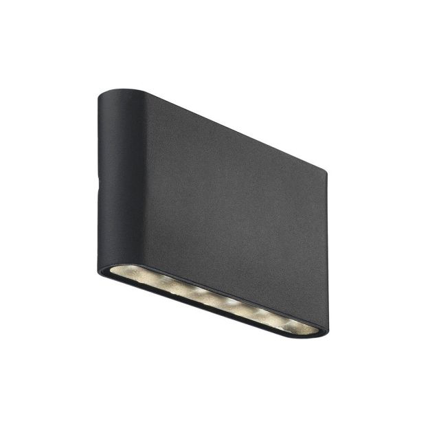 Nordlux Kinver - applique murale extérieure - 17,5 x 9 x 3 cm - 2 x 6W LED inclus - IP54 - noir