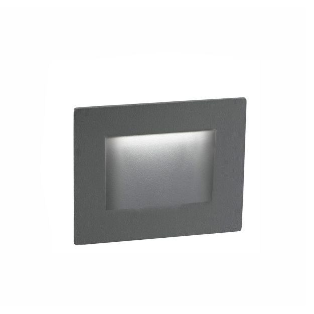 Nova Luce Krypton - applique encastrée - 8 x 7 x 8 cm - 3W LED inclus - IP54 - gris foncé