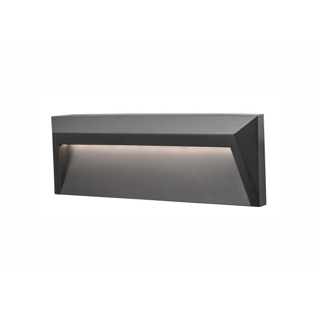 Nova Luce Luton - applique d'extérieur - 23 x 3,3 x 8 cm - 1,6W LED inclus - IP65 - gris foncé