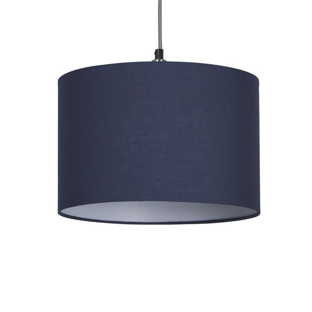 Abat-jour Searchlight Clyde Drum - Ø 30 x 20 cm - bleu marine