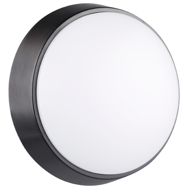 Century Italia Oasi CCT - lampe murale/plafonnier - Ø 21,5 x 8 cm - 14W LED inclus - IP65 - noir