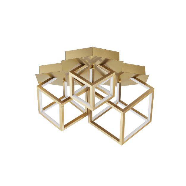 Nova Luce Gabbia - plafonnier - 64 x 35,9 x 41 cm - 110 LED dimmable inclus - or