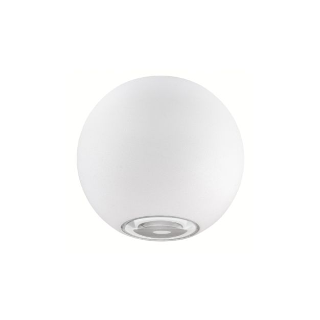 Nova Luce Como - applique murale extérieure - Ø 11 x 8,5 cm - 2 x 5W LED inclus - IP54 - blanc