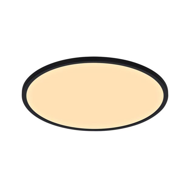 Nordlux Oja - plafonnier - Ø 60 x 3,2 cm - fonction Moodmaker à 3 niveaux - 38W LED inclus (2700K) - noir