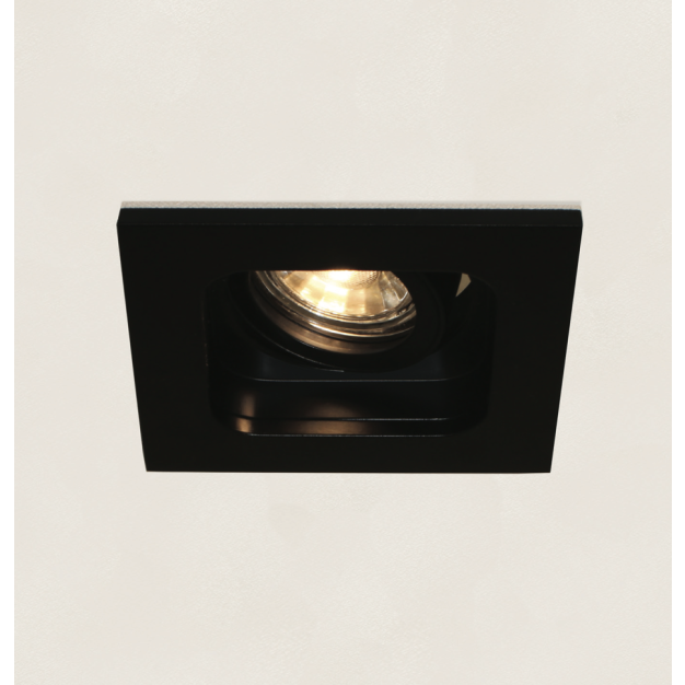 Artdelight Moggio - spot encastrable - 100 x 100 mm, Ø 89 mm encastrable - noir