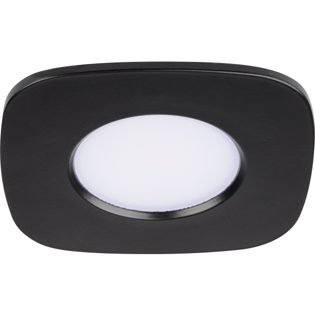 Lutec Rina - spot encastré - Lutec Connect - 95 x 95 x 50 cm, taille d'encastrement Ø 76 cm - 7,7W LED inclus - IP65 - fonction dimming et couleur de lumière réglable via app - RGB+W - noir