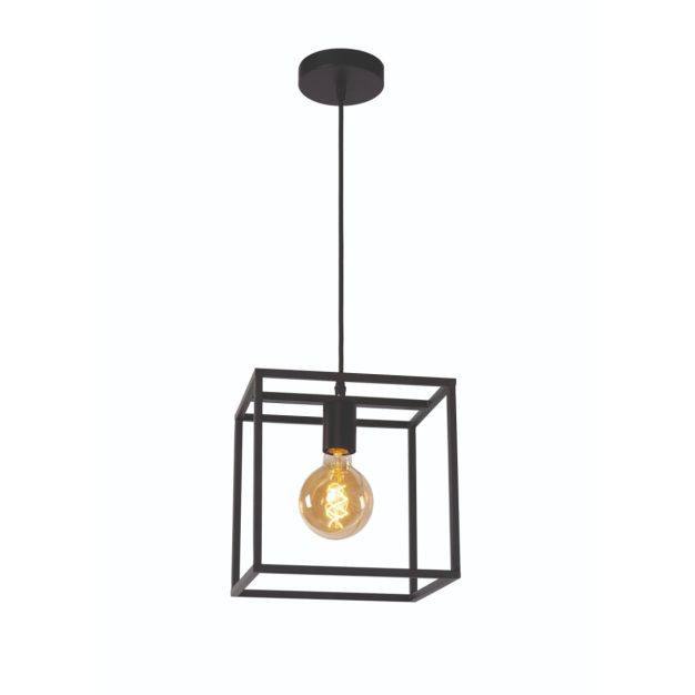 Roi Du Luminaire Achille - lampe suspendue - 25 x 25 x 155 cm - noir