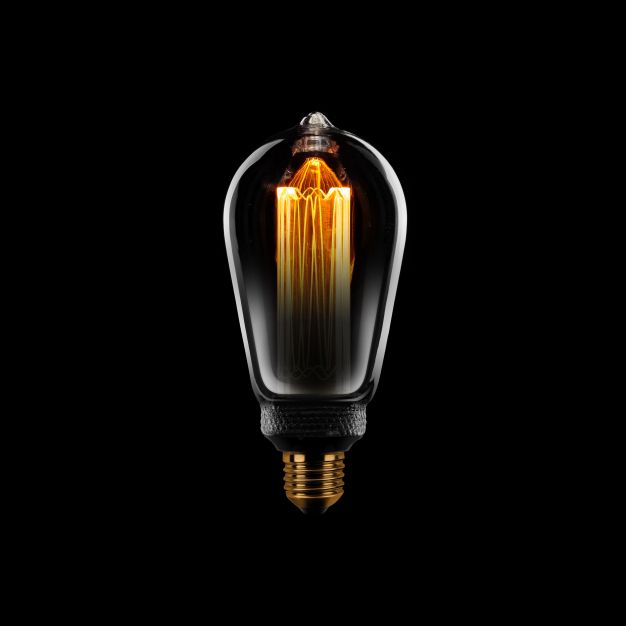 ETH Filament LED Edison ST64 - E27 - 3 niveaux de gradation - 5W - 1800K - fumé et transparent