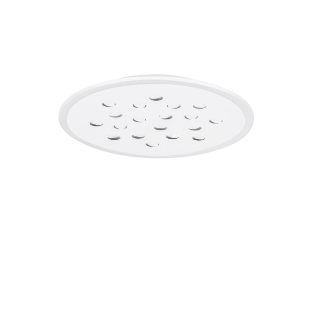Nova Luce Astro - plafonnier avec télécommande - Ø 45 x 5 cm - 30W dimmable LED inclus - blanc sablé