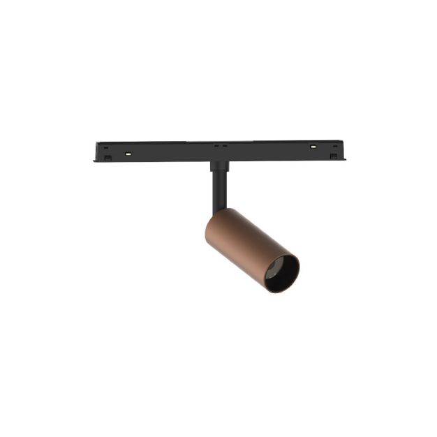 VK Lighting Eiva - système de rail magnétique - spot sur rail - Ø 3,6 x 8,5 cm - 7W LED inclus - Dimmable DALI - bronze
