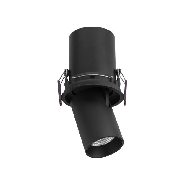 Nova Luce Pin - spot en saillie 1L - Ø 8,4 x 18,6 cm - 12W LED inclus - IP32 - noir