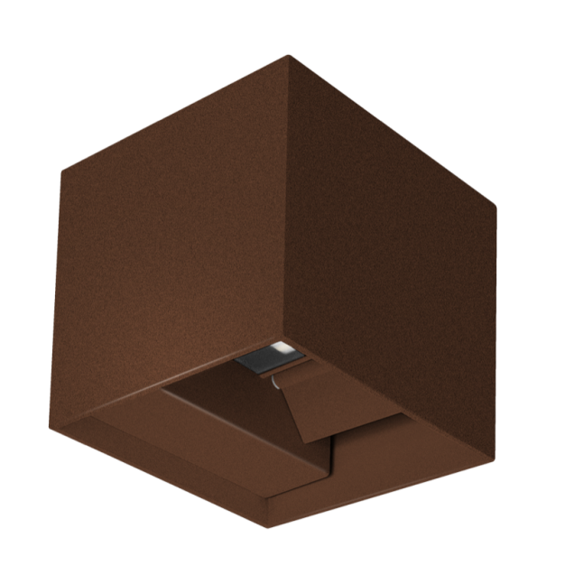 Century Italia Up & Down - applique murale - 10 x 10 x 10 cm - 10W LED inclus - couleur de lumière réglable - IP65 - marron