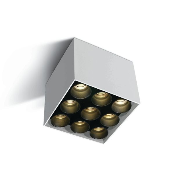 ONE Light Dark Light Tubes de plafond - plafonnier - 9,5 x 9,5 x 8,4 cm - 20W LED inclus - blanc