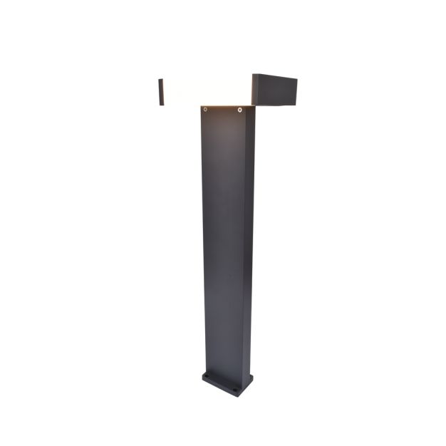 Lutec Conroy - lampe de jardin - 22,5 x 15,5 x 71,5 cm - 17,8W LED inclus - IP44 - anthracite