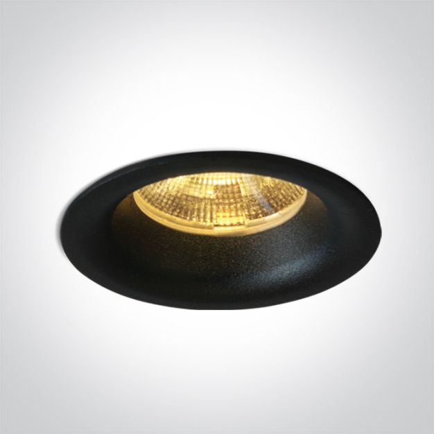 ONE Light Spot encastré fixe LED - spot encastré - Ø 44 mm, Ø 38 mm encastré - 3W LED dimmable inclus - noir