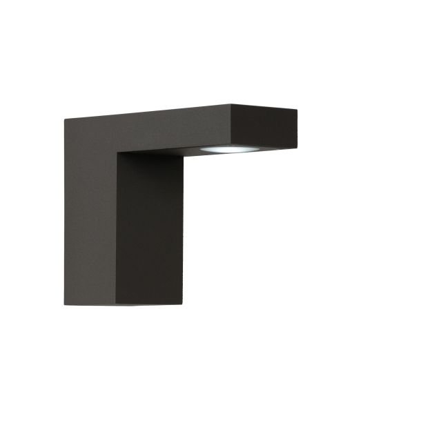 Lucide Texas - applique murale extérieure - 6 x 15 x 12 cm - 6W LED inclus - IP54 - anthracite