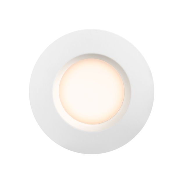 Nordlux Tiaki - spot encastré - Ø 85 mm, Ø 72 mm encastré - 2 niveaux de gradation - 5,7-8,6W LED inclus - IP65 - blanc