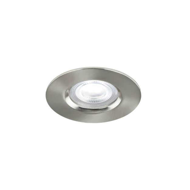Nordlux Smart Don - spot encastré - éclairage intelligent - Ø 85 mm, Ø 72 mm encastré - 4,7W LED inclus - IP65 - nickel brossé