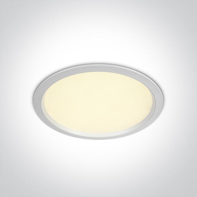 ONE Light Downlights Fixed LED - plafonnier encastré - Ø 220 mm, Ø 205 mm encastré - 30W LED inclus - IP44 - blanc