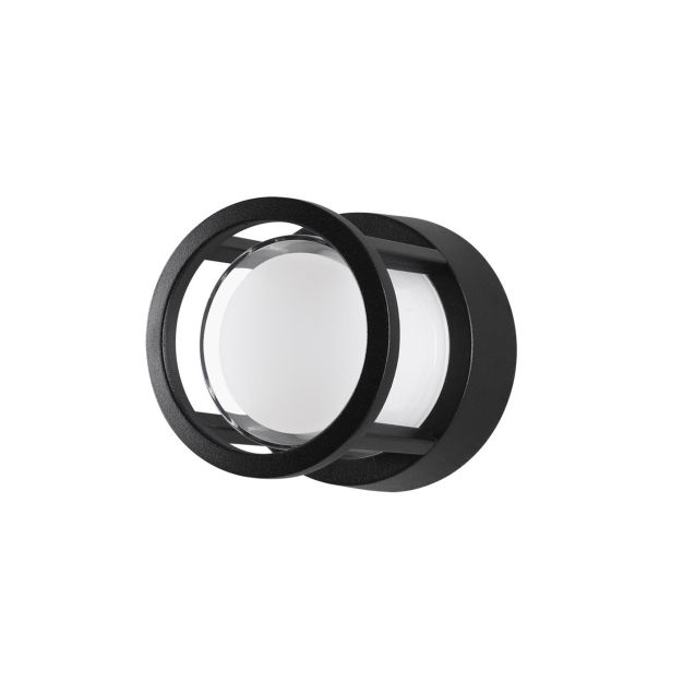 Nova Luce Agosto - applique d'extérieur - Ø 11 x 11 cm - 6W LED inclus - IP54 - noir