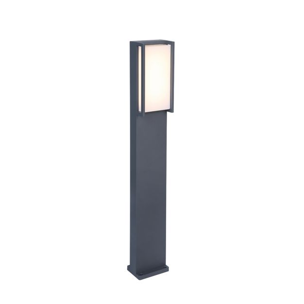 Lutec Qubo - lampe de jardin - 11 x 9 x 75 cm - 17,3W LED inclus - IP54 - gris foncé