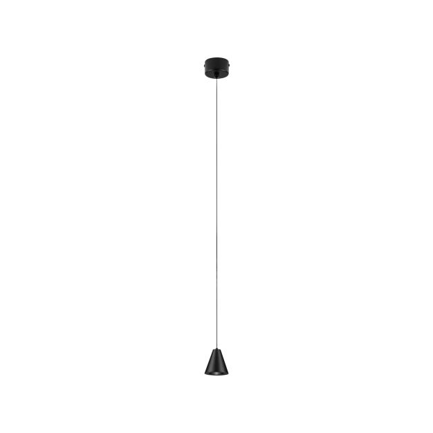 Nova Luce Irmos - lampe suspendue - Ø 6 x 191 cm - 5W LED inclus - noir sablé