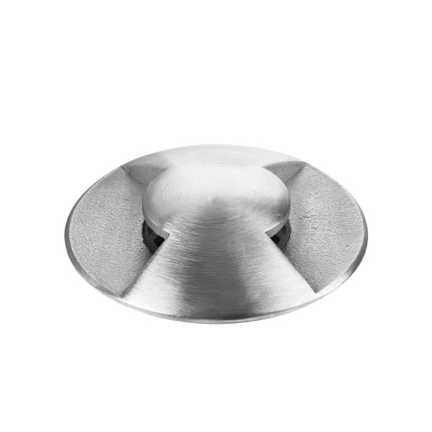 Nova Luce Bang - spot au sol pour l'extérieur - Ø 42 mm, 37 mm encastrable - 1W LED inclus - IP67 - nickel satiné