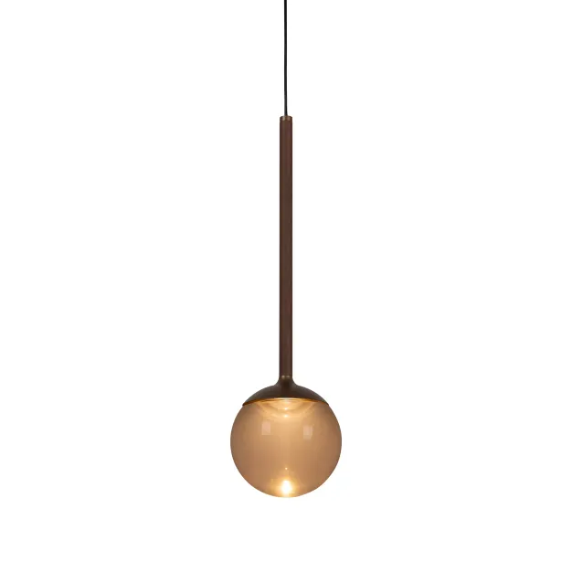 Lucide Calina - suspension - Ø 9,9 x 169,7 cm - LED dimmable 7W incluse - couleur de lumière réglable - café