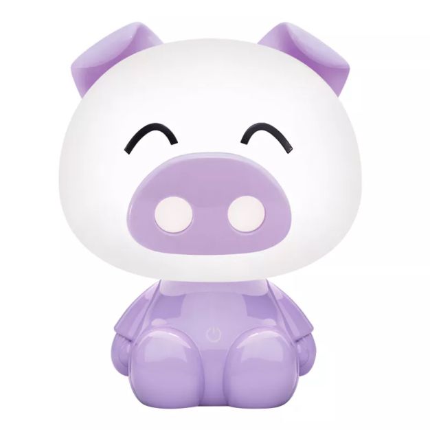 Zuma Line Animals Piglet - lampe de table - 19,5 x 25,5 cm - 3W dimmable LED inclus - voilet