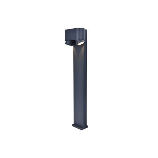 Lutec Cypress - poteau de jardin - 13 x 17,3 x 75 cm - IP44 - gris foncé