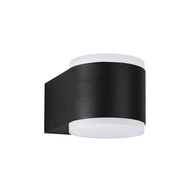 Nova Luce Nus - applique murale extérieure - 9 x 13,2 x 7,8 cm - 2 x 4W LED inclus - IP54 - noir