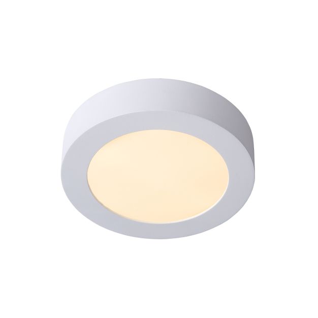 Lucide Brice-Led - plafonnier - Ø 18 x 3,9 cm - 11W LED dimmable inclus - IP44 - blanc