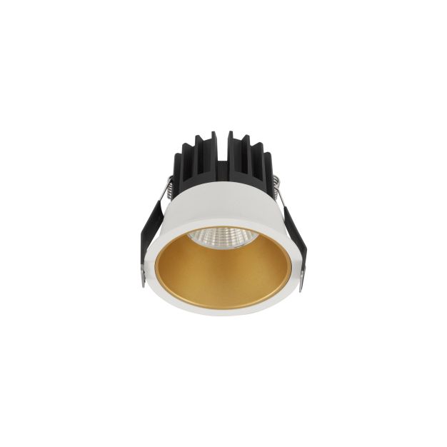 Nova Luce Luela - spot encastré - Ø 85 mm - taille d'encastrement 75 mm - 13W LED inclus - blanc et or - 4000K